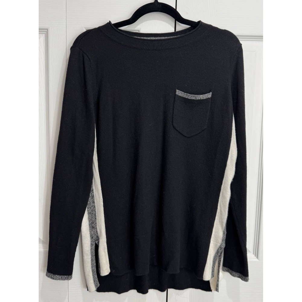 Smartwool Shadow Pine Pocket Sweater Women's Small Black Pullover Winter Cozy